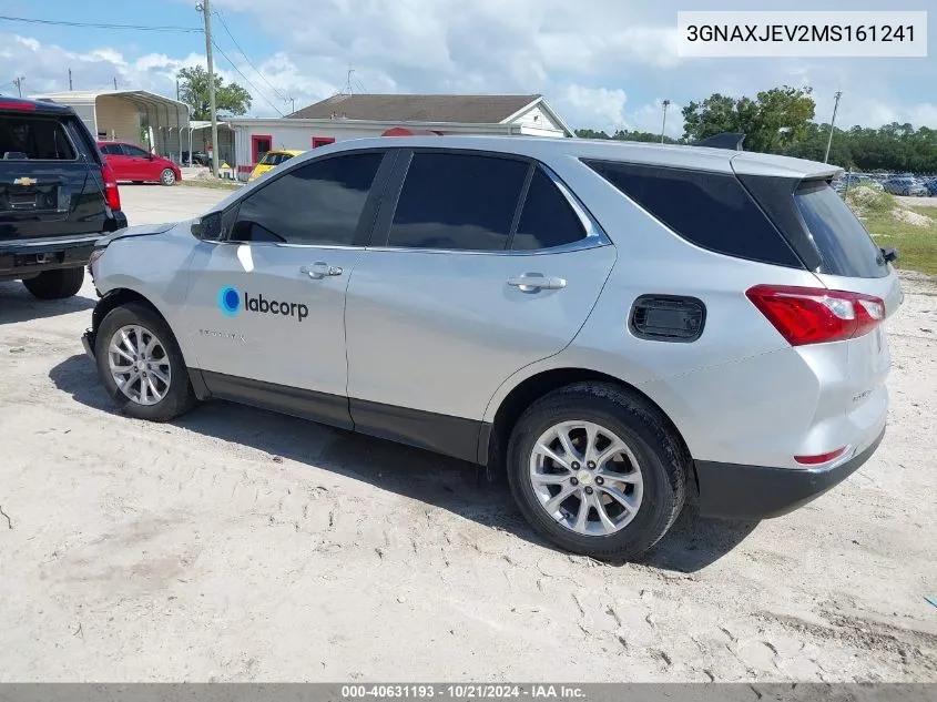 2021 Chevrolet Equinox Fwd 2Fl VIN: 3GNAXJEV2MS161241 Lot: 40631193