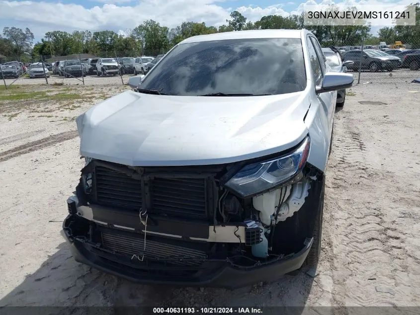 2021 Chevrolet Equinox Fwd 2Fl VIN: 3GNAXJEV2MS161241 Lot: 40631193