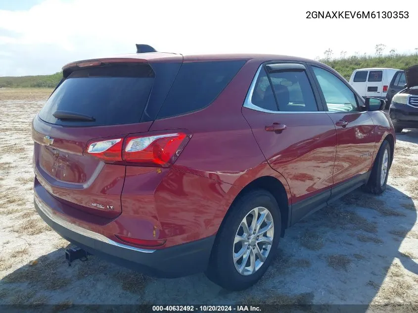 2021 Chevrolet Equinox Fwd Lt VIN: 2GNAXKEV6M6130353 Lot: 40632492