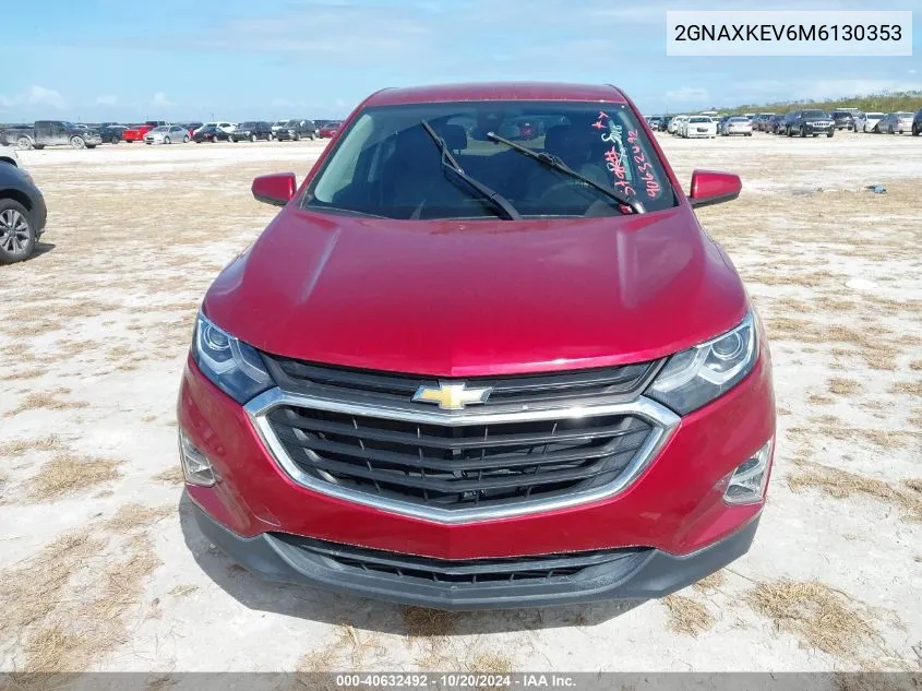 2021 Chevrolet Equinox Fwd Lt VIN: 2GNAXKEV6M6130353 Lot: 40632492