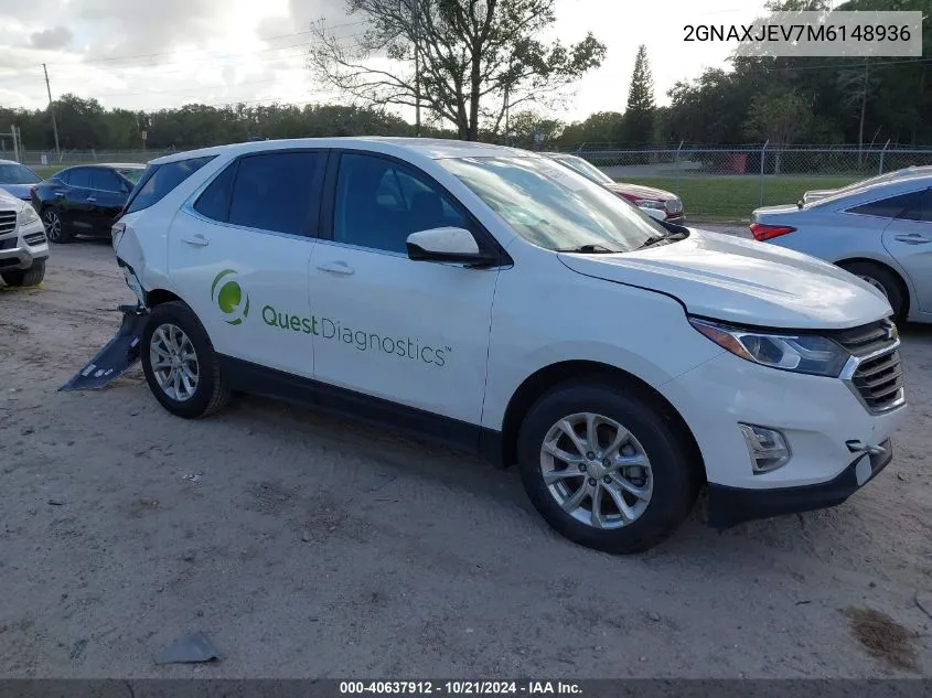 2021 Chevrolet Equinox Fwd 2Fl VIN: 2GNAXJEV7M6148936 Lot: 40637912