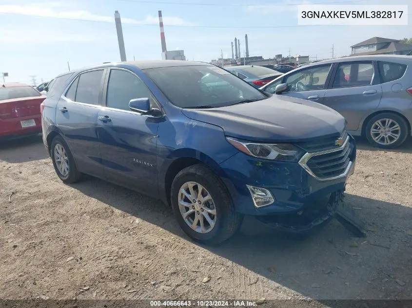 2021 Chevrolet Equinox Fwd Lt VIN: 3GNAXKEV5ML382817 Lot: 40666643