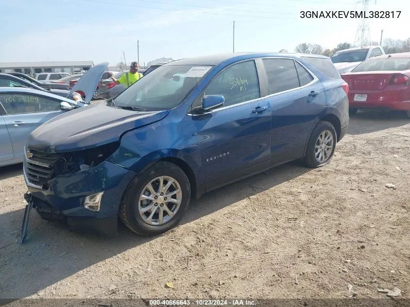 2021 Chevrolet Equinox Fwd Lt VIN: 3GNAXKEV5ML382817 Lot: 40666643