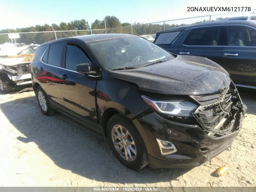 2021 Chevrolet Equinox Awd Lt VIN: 2GNAXUEVXM6121778 Lot: 40670934