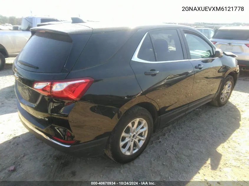 2021 Chevrolet Equinox Awd Lt VIN: 2GNAXUEVXM6121778 Lot: 40670934