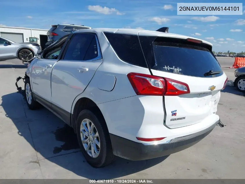 2021 Chevrolet Equinox Awd Lt VIN: 2GNAXUEV0M6144101 Lot: 40671910