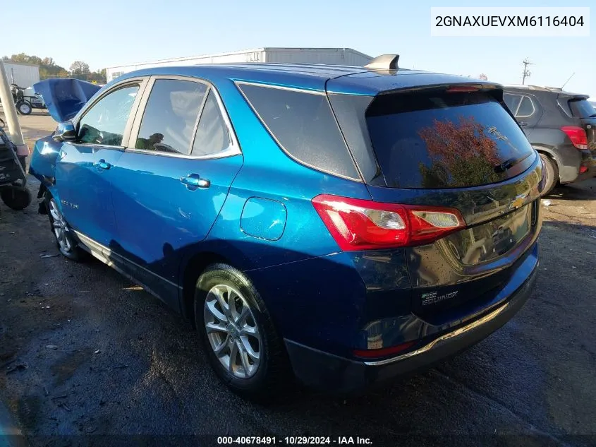 2021 Chevrolet Equinox Awd Lt VIN: 2GNAXUEVXM6116404 Lot: 40678491