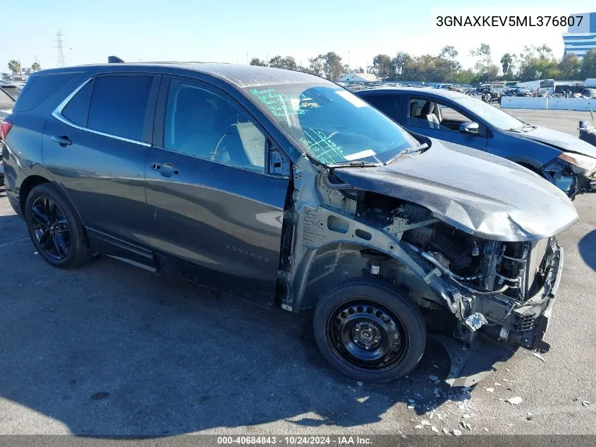 3GNAXKEV5ML376807 2021 Chevrolet Equinox Fwd Lt