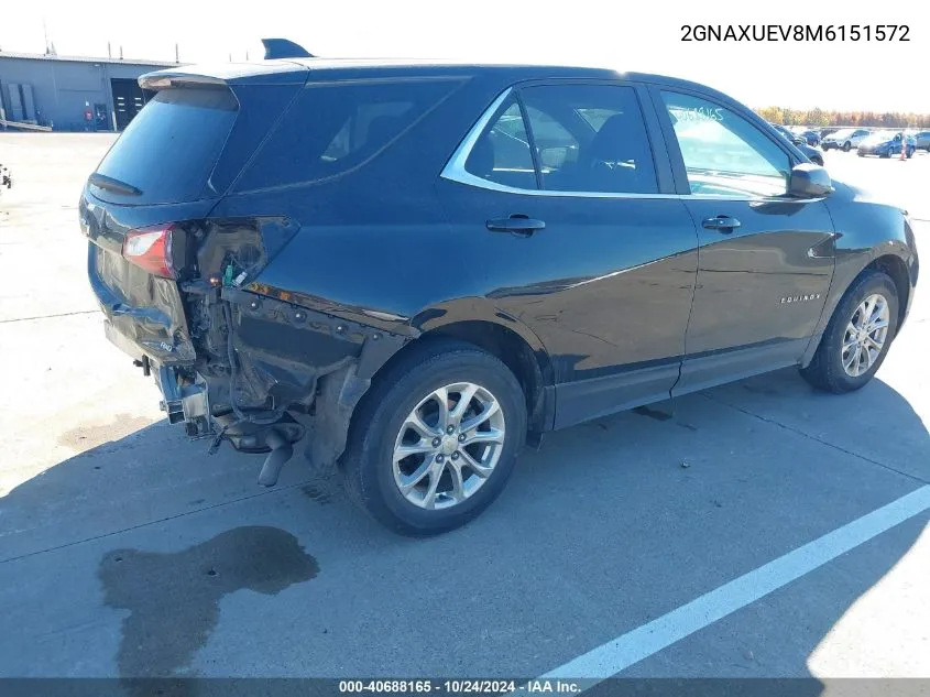 2021 Chevrolet Equinox Awd Lt VIN: 2GNAXUEV8M6151572 Lot: 40688165