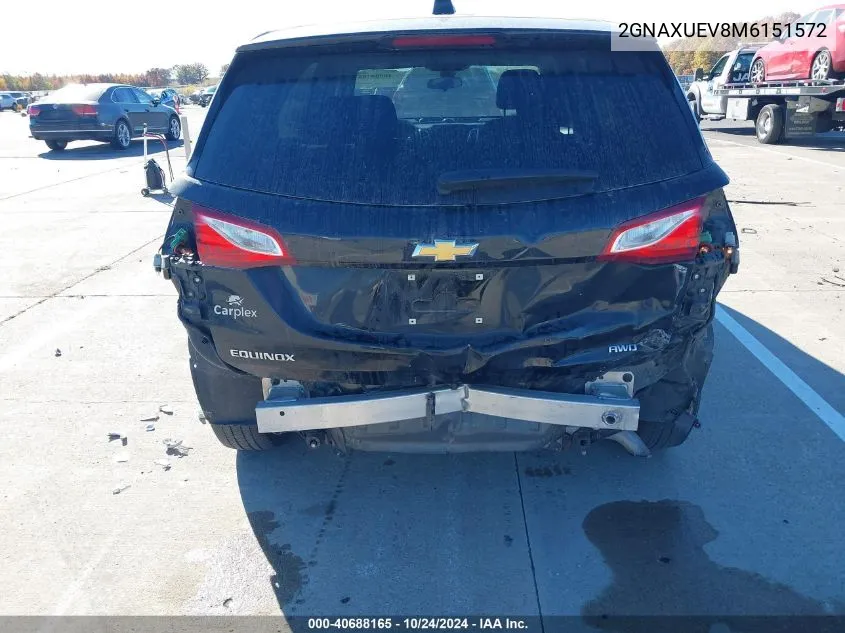 2021 Chevrolet Equinox Awd Lt VIN: 2GNAXUEV8M6151572 Lot: 40688165