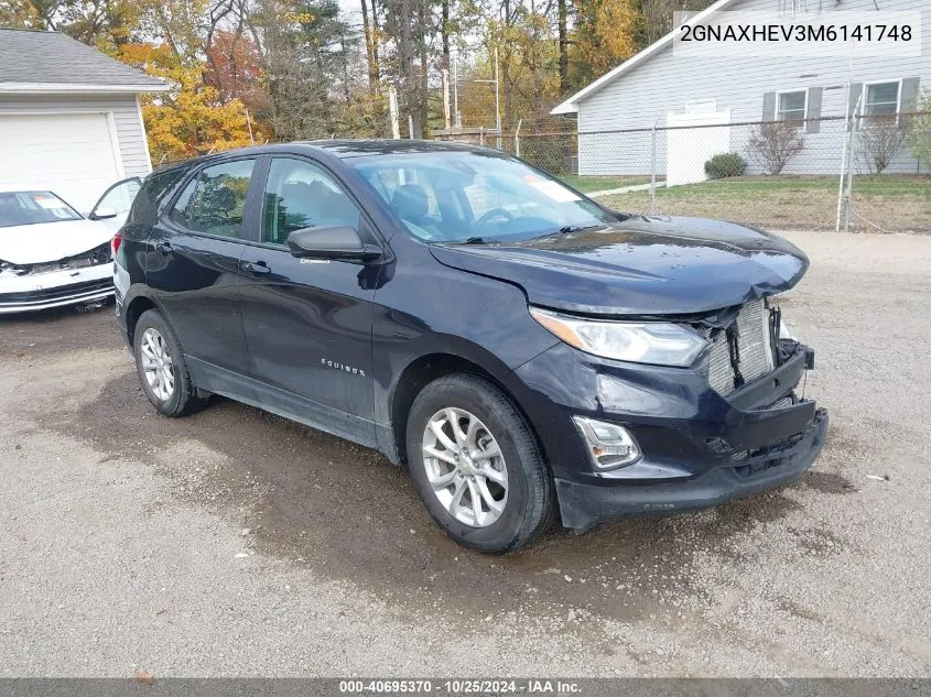 2021 Chevrolet Equinox Fwd Ls VIN: 2GNAXHEV3M6141748 Lot: 40695370