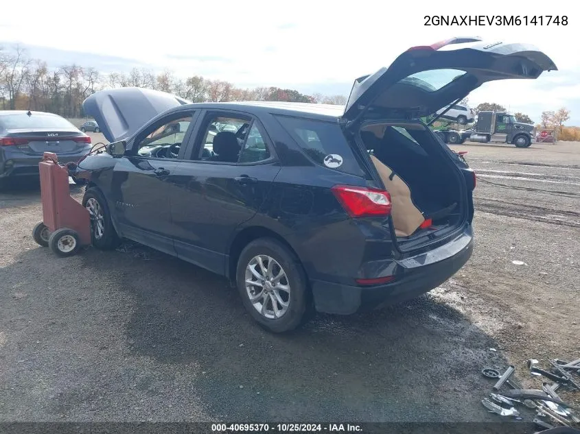 2021 Chevrolet Equinox Fwd Ls VIN: 2GNAXHEV3M6141748 Lot: 40695370