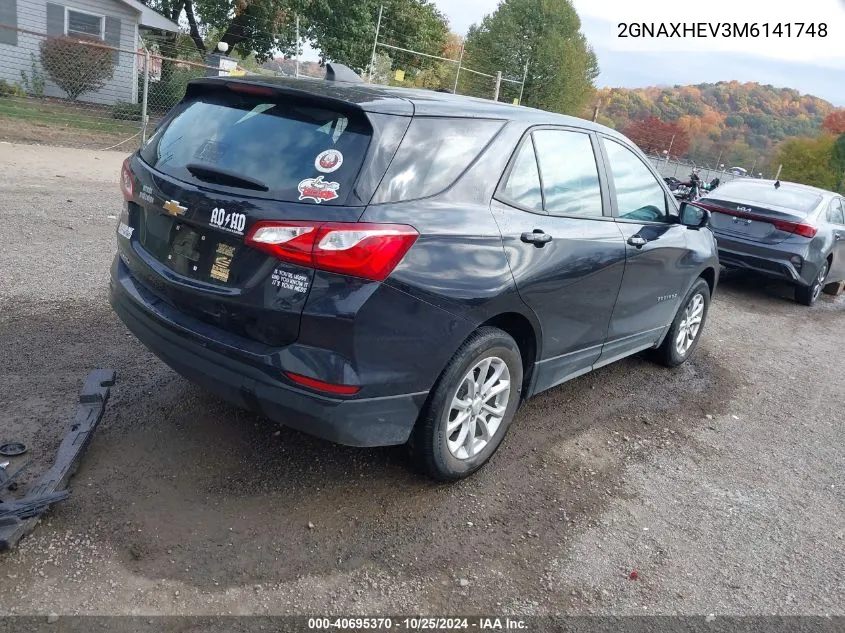 2021 Chevrolet Equinox Fwd Ls VIN: 2GNAXHEV3M6141748 Lot: 40695370