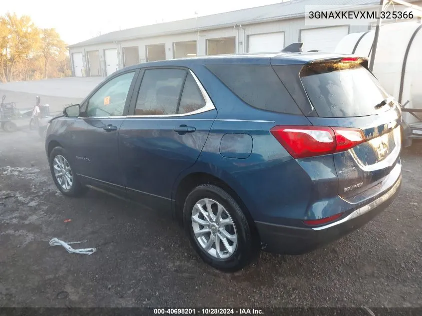 2021 Chevrolet Equinox Fwd Lt VIN: 3GNAXKEVXML325366 Lot: 40698201