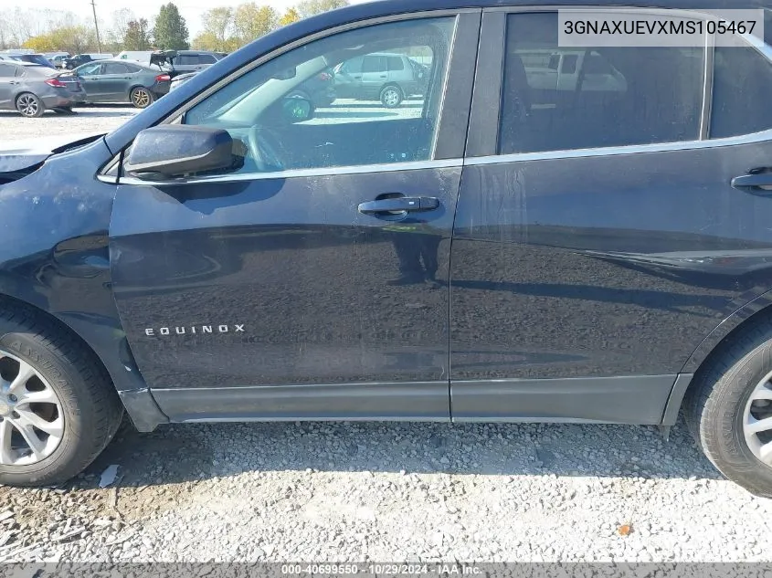 2021 Chevrolet Equinox Awd Lt VIN: 3GNAXUEVXMS105467 Lot: 40699550