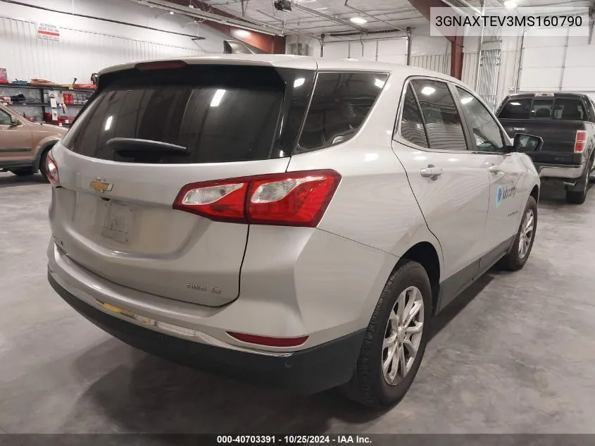 2021 Chevrolet Equinox Awd 2Fl VIN: 3GNAXTEV3MS160790 Lot: 40703391