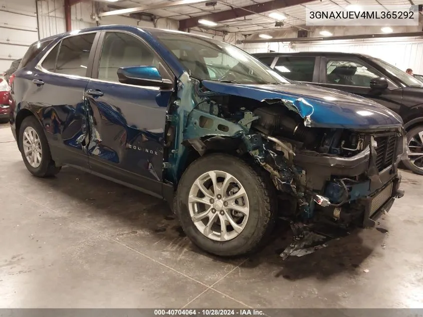 2021 Chevrolet Equinox Awd Lt VIN: 3GNAXUEV4ML365292 Lot: 40704064