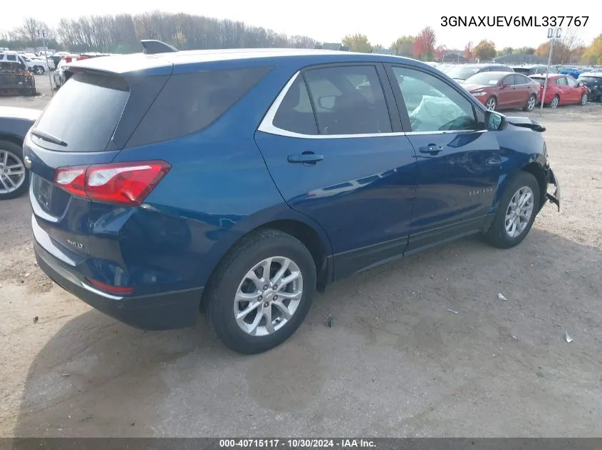 3GNAXUEV6ML337767 2021 Chevrolet Equinox Awd Lt