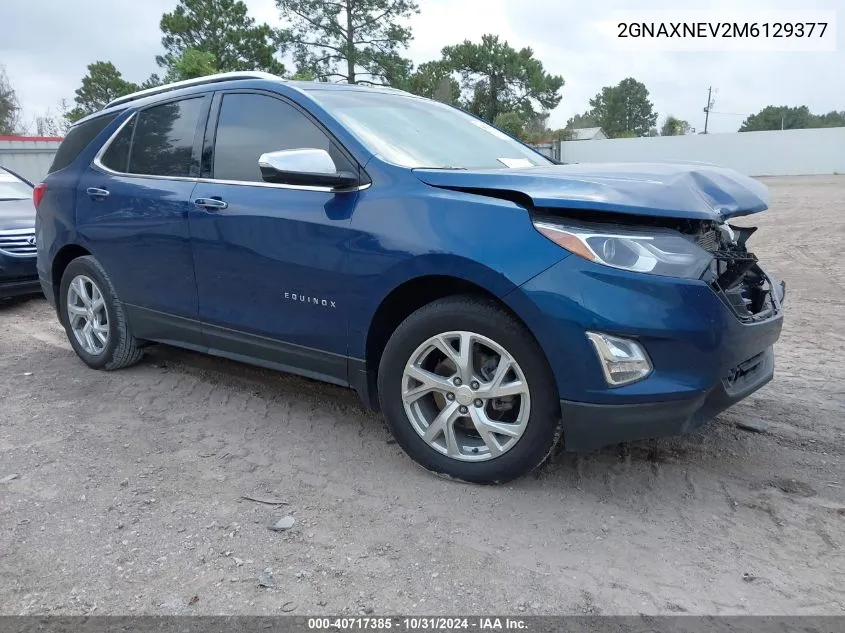 2021 Chevrolet Equinox Fwd Premier VIN: 2GNAXNEV2M6129377 Lot: 40717385