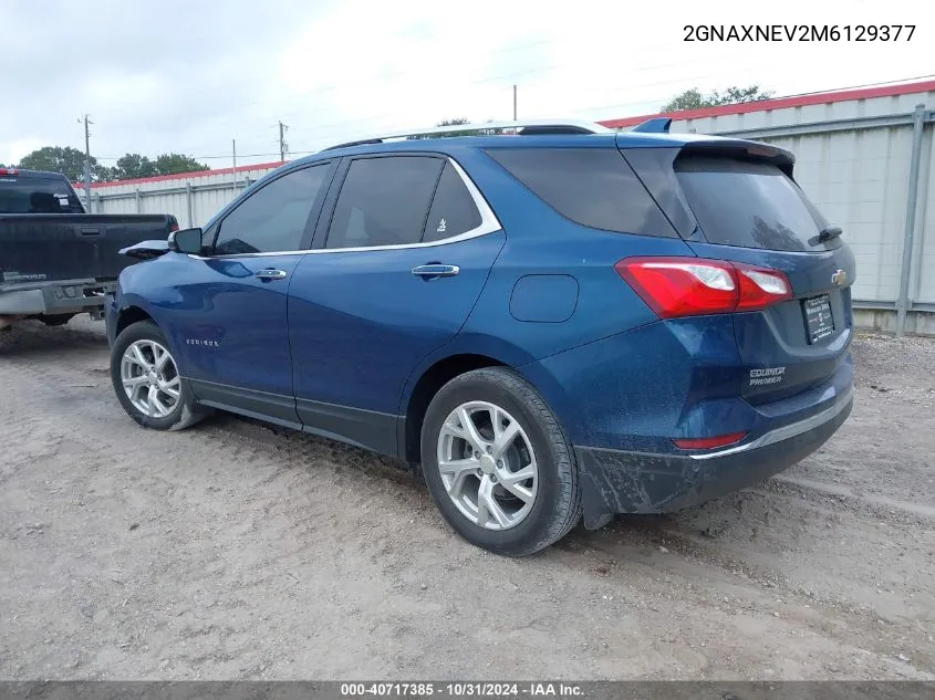 2021 Chevrolet Equinox Fwd Premier VIN: 2GNAXNEV2M6129377 Lot: 40717385