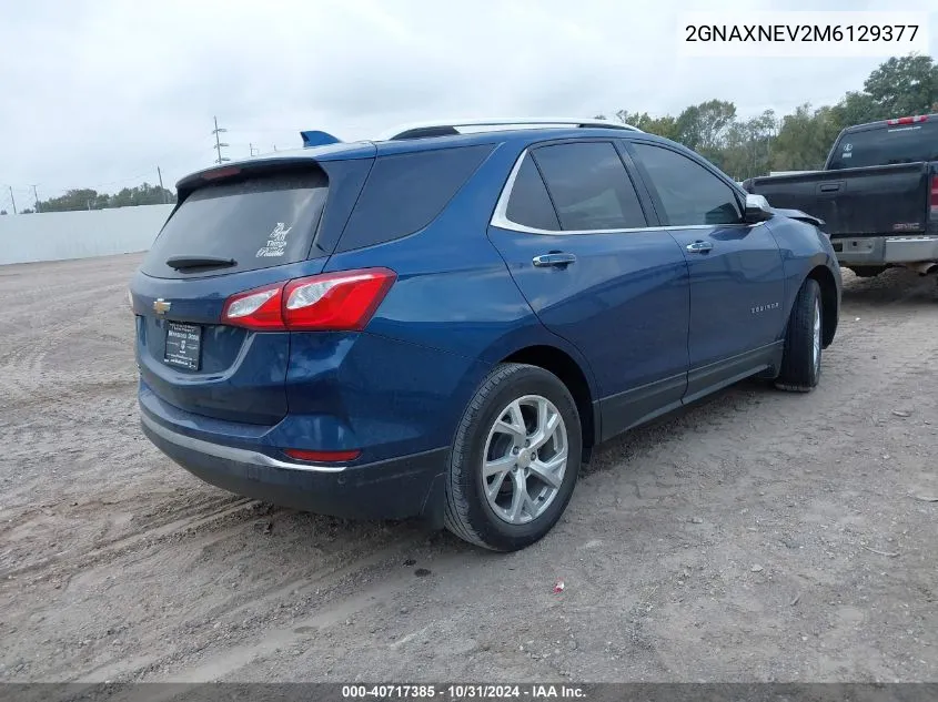 2021 Chevrolet Equinox Fwd Premier VIN: 2GNAXNEV2M6129377 Lot: 40717385