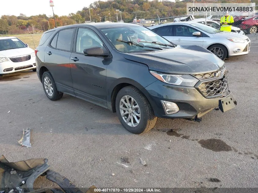 2021 Chevrolet Equinox Fwd Ls VIN: 2GNAXHEV0M6148883 Lot: 40717870