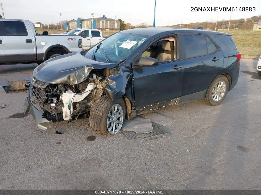 2021 Chevrolet Equinox Fwd Ls VIN: 2GNAXHEV0M6148883 Lot: 40717870