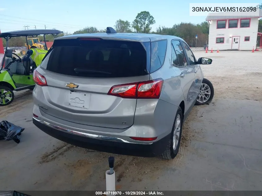 2021 Chevrolet Equinox Fwd 2Fl VIN: 3GNAXJEV6MS162098 Lot: 40719970