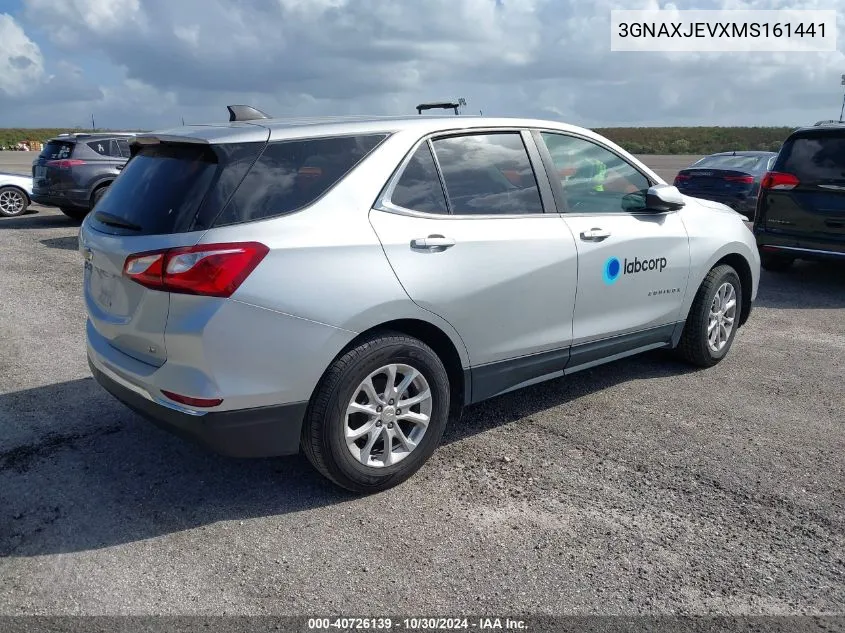 2021 Chevrolet Equinox Fwd 2Fl VIN: 3GNAXJEVXMS161441 Lot: 40726139