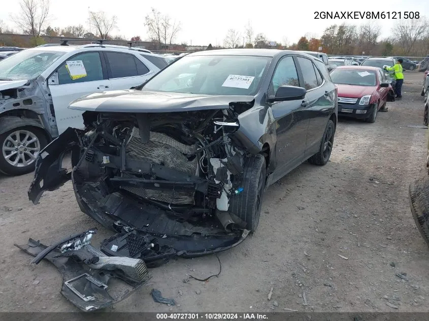 2021 Chevrolet Equinox Fwd Lt VIN: 2GNAXKEV8M6121508 Lot: 40727301