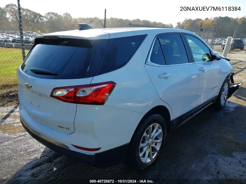 2GNAXUEV7M6118384 2021 Chevrolet Equinox Awd Lt