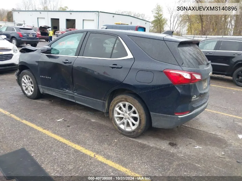 2021 Chevrolet Equinox Awd Lt VIN: 3GNAXUEVXMS140896 Lot: 40739005