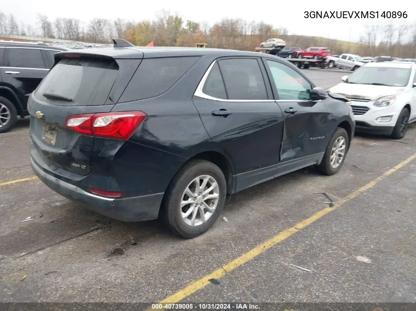 2021 Chevrolet Equinox Awd Lt VIN: 3GNAXUEVXMS140896 Lot: 40739005