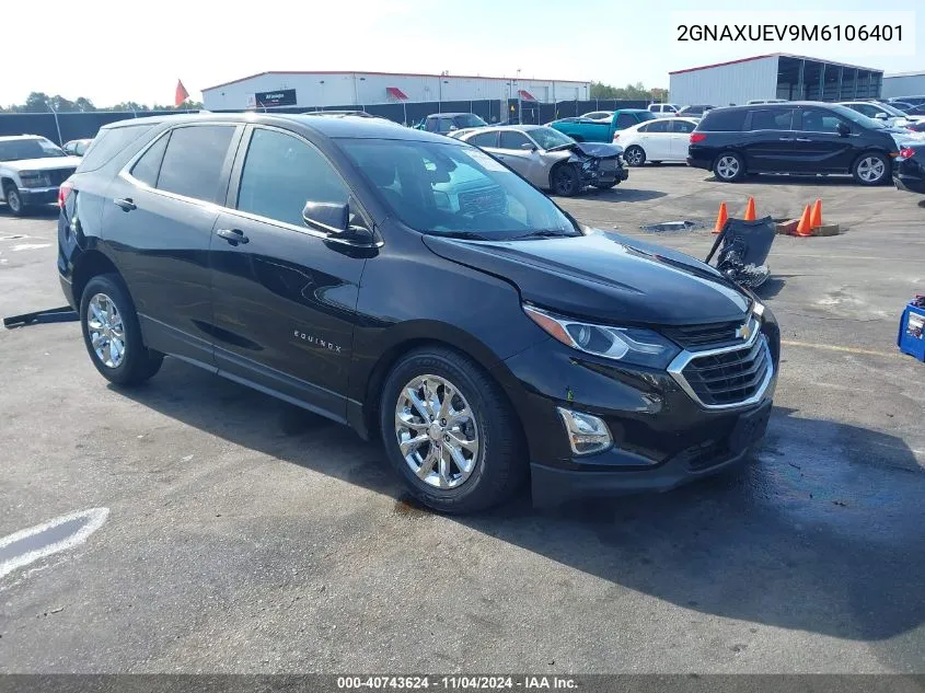 2021 Chevrolet Equinox Lt VIN: 2GNAXUEV9M6106401 Lot: 40743624