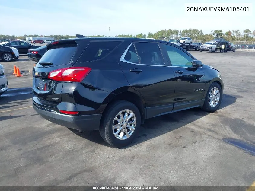 2021 Chevrolet Equinox Lt VIN: 2GNAXUEV9M6106401 Lot: 40743624