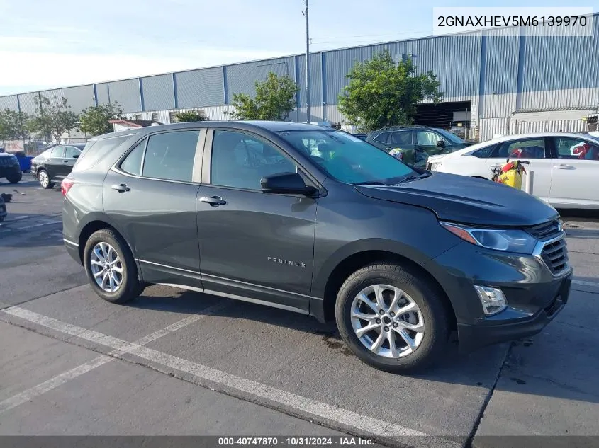 2021 Chevrolet Equinox Ls VIN: 2GNAXHEV5M6139970 Lot: 40747870