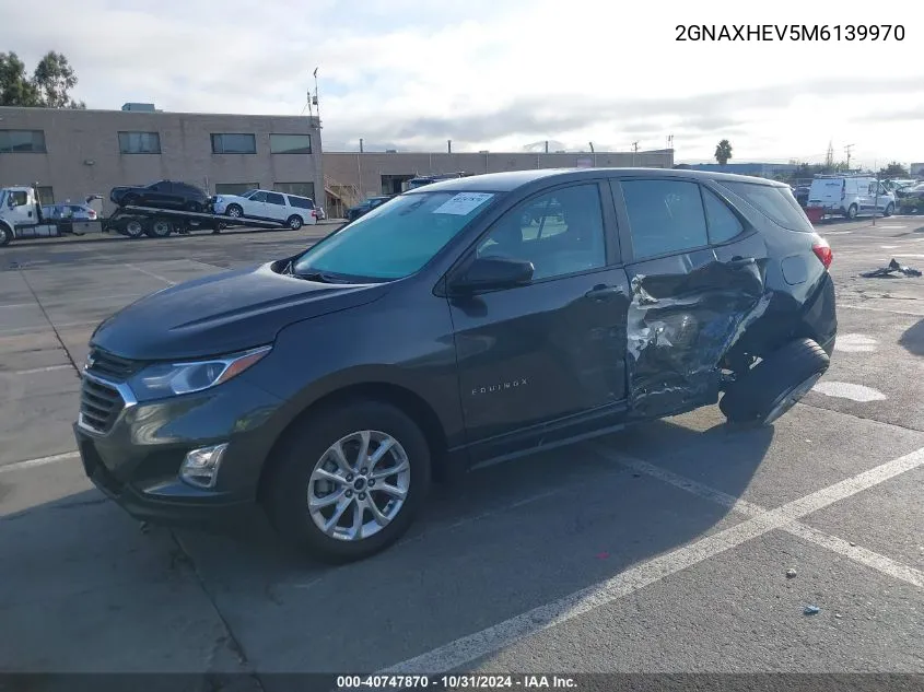 2021 Chevrolet Equinox Ls VIN: 2GNAXHEV5M6139970 Lot: 40747870