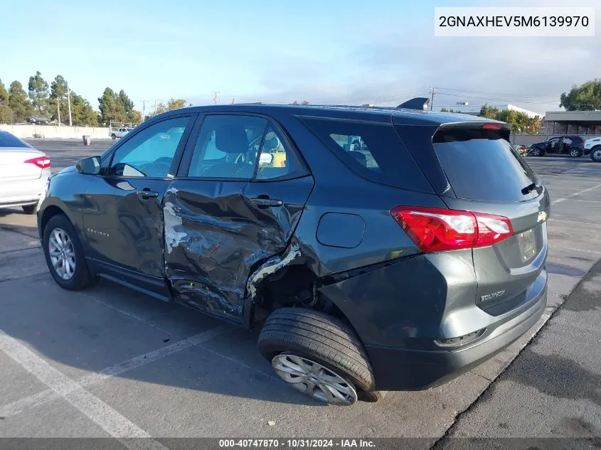 2021 Chevrolet Equinox Ls VIN: 2GNAXHEV5M6139970 Lot: 40747870