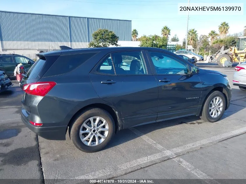 2021 Chevrolet Equinox Ls VIN: 2GNAXHEV5M6139970 Lot: 40747870