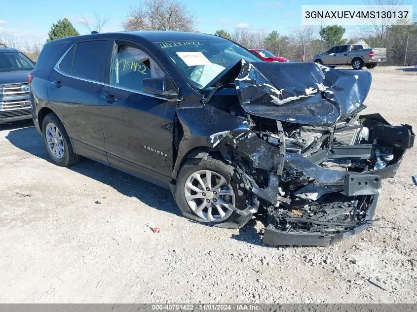 3GNAXUEV4MS130137 2021 Chevrolet Equinox Awd Lt