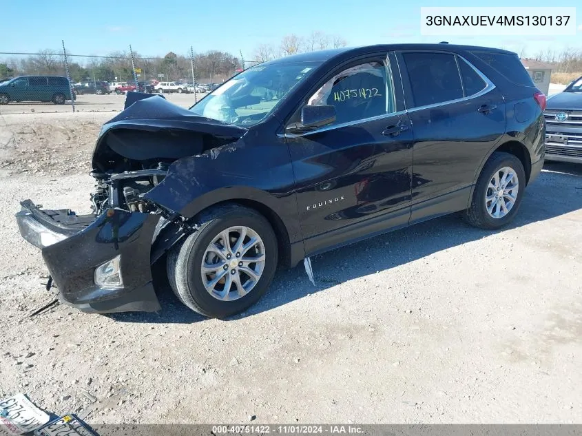 3GNAXUEV4MS130137 2021 Chevrolet Equinox Awd Lt