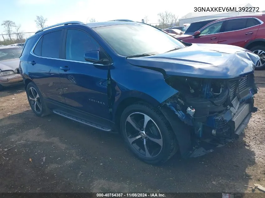 2021 Chevrolet Equinox Fwd Lt VIN: 3GNAXKEV6ML392272 Lot: 40754387