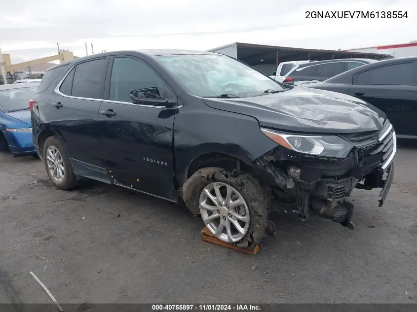 2021 Chevrolet Equinox Awd Lt VIN: 2GNAXUEV7M6138554 Lot: 40755897