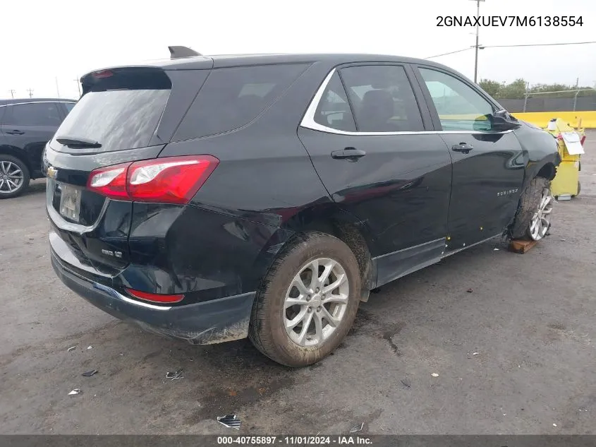 2021 Chevrolet Equinox Awd Lt VIN: 2GNAXUEV7M6138554 Lot: 40755897