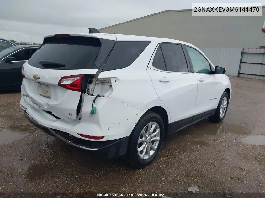 2021 Chevrolet Equinox Fwd Lt VIN: 2GNAXKEV3M6144470 Lot: 40759264