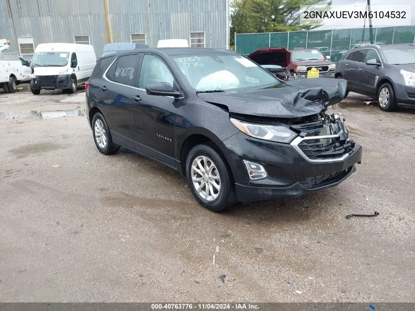 2021 Chevrolet Equinox Awd Lt VIN: 2GNAXUEV3M6104532 Lot: 40763776