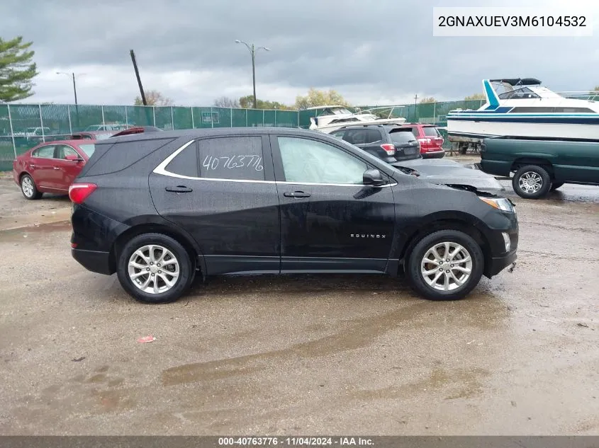 2021 Chevrolet Equinox Awd Lt VIN: 2GNAXUEV3M6104532 Lot: 40763776