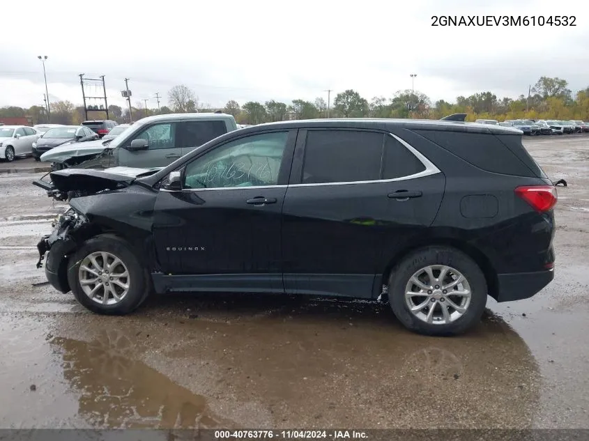 2021 Chevrolet Equinox Awd Lt VIN: 2GNAXUEV3M6104532 Lot: 40763776