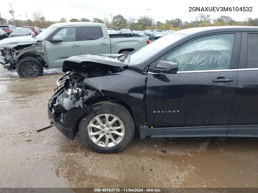 2021 Chevrolet Equinox Awd Lt VIN: 2GNAXUEV3M6104532 Lot: 40763776