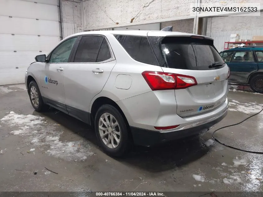 2021 Chevrolet Equinox Awd 2Fl VIN: 3GNAXTEV4MS162533 Lot: 40766384